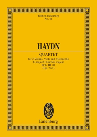 Streichquartett G-Dur op.77,1 Hob.III:81 fr Streichquartett Studienpartitur