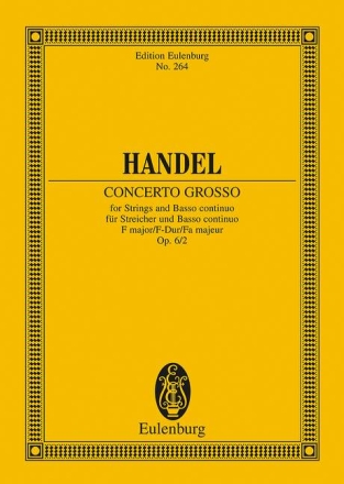 Concerto grosso F-Dur op.6,2 fr Orchester Studienpartitur