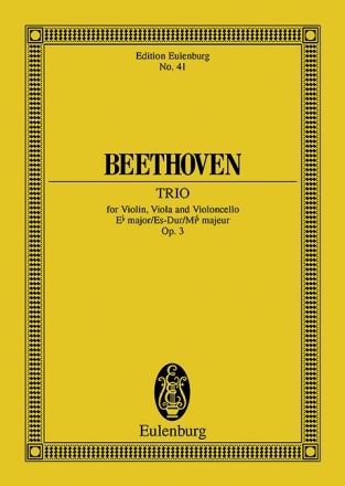 Trio Es-Dur op.3 . fr Violine, Viola und Violoncello Studienpartitur