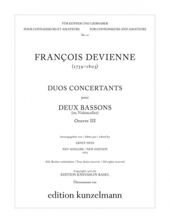 Duos concertants op.3 fr 2 Fagotte (2 vc) Stimmen