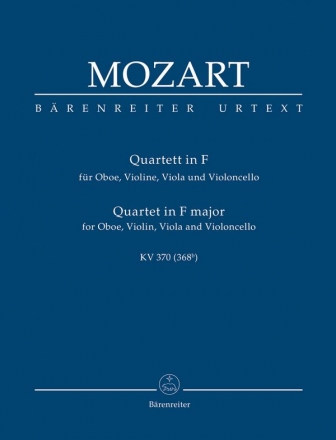 Quartett F-Dur KV370 fr Oboe und Streichtrio Studienpartitur