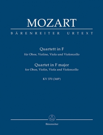 Quartett F-Dur KV370  fr Oboe und Streichtrio Studienpartitur