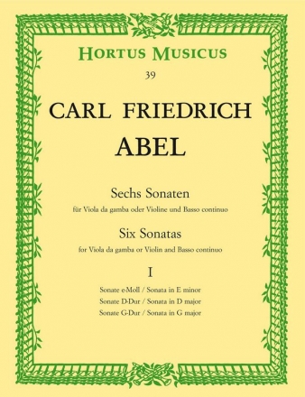 6 Sonaten Band 1 fr Viola da gamba und Bc Stimmen