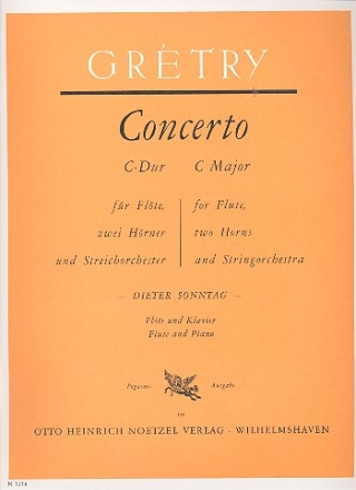 Concerto C-Dur  fr Flte, 2 Hrner und Streichorchester fr Flte und Klavier