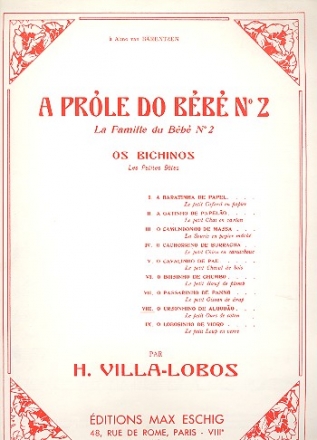 O ursinho de algodao pour piano no.8 de a prole do bebe no.2 os bichinos (les petites betes)