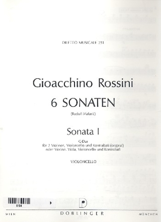 Sonate G-Dur Nr.1 fr Streicher Violoncello