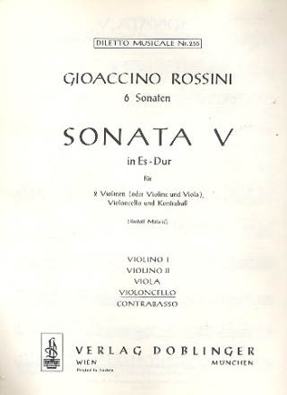 Sonate Es-Dur Nr.5 fr Streichorchester Violoncello