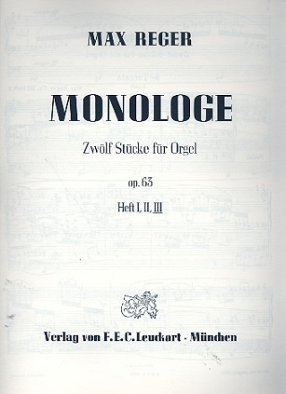 Monologe op.63 Band 3 (Nr.9-12) fr Orgel