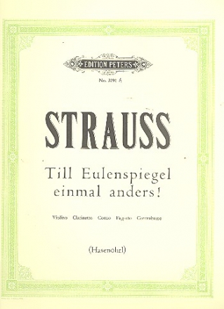 Till Eulenspiegel einmal anders fr Violine, Klarinette, Horn, Fagott und Kontrabass 5 Stimmen