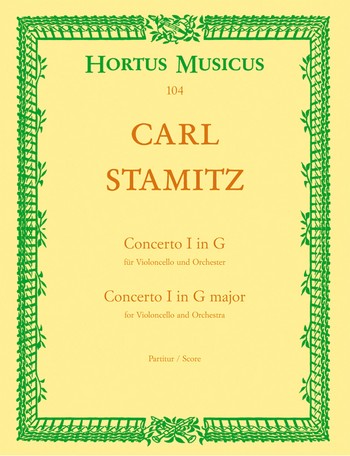 Concerto Nr. 1 G-Dur fr Violoncello und Kammerorchester Partitur