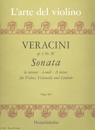 Sonate a-Moll op.3,4  fr 2 Violinen und Bc Partitur und Stimmen