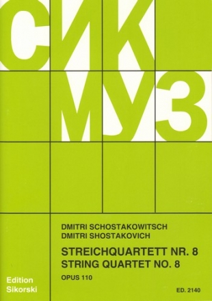 Streichquartett Nr.8 op.110  Stimmen