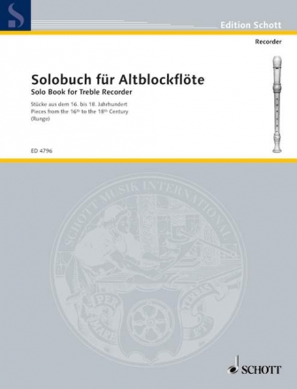 Solobuch fr Alt-Blockflte fr Alt-Blockflte Neuausgabe in einem Band