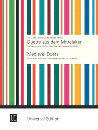 Medieval duets for descant and treble recorders score