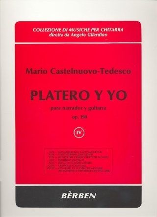 Platero y YO op.190 vol.4 fr Gitarre und Sprecher  (Sp./Eng.)