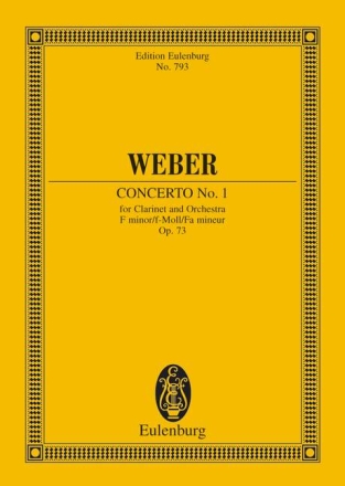 Konzert f-Moll Nr.1 op.73 für Klarinette und Orchester Studienpartitur