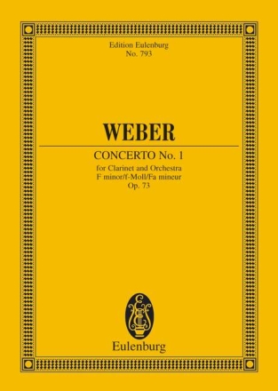 Konzert f-Moll Nr.1 op.73 fr Klarinette und Orchester Studienpartitur