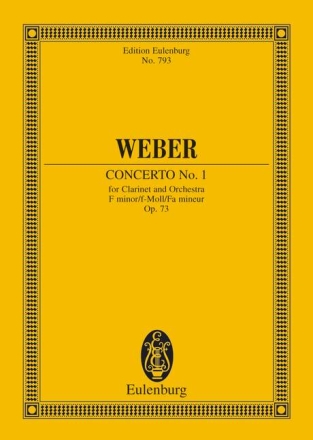 Konzert f-Moll Nr.1 op.73 fr Klarinette und Orchester Studienpartitur