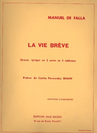 La vie brve Partitur (fr/sp)