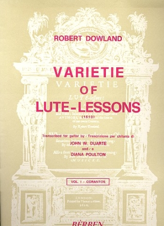 Varietie of lute-lessons vol.1 corantos for guitar (1610)