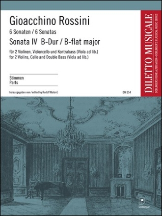 Sonate B-Dur Nr.4 fr 2 Violinen, Violoncello und Kontraba Stimmen (4-3-2-2-1)