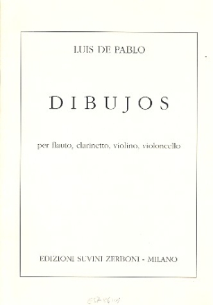 Dibujos per flauto, clarinetto, violino e violoncello partitura