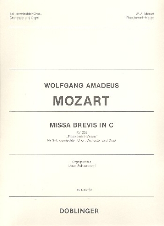 Missa brevis C-Dur KV258 fr gem Chor und Orchester Orgelauszug