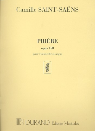Priere op.158 pour violoncelle et orgue