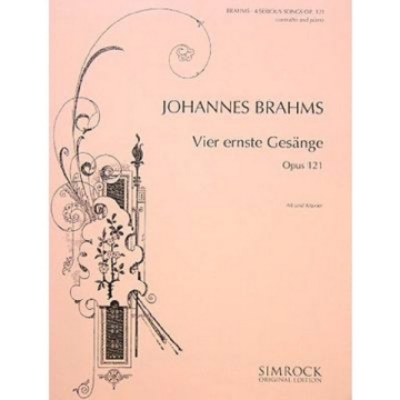 4 ernste Gesnge op.121 fr Alt und Klavier