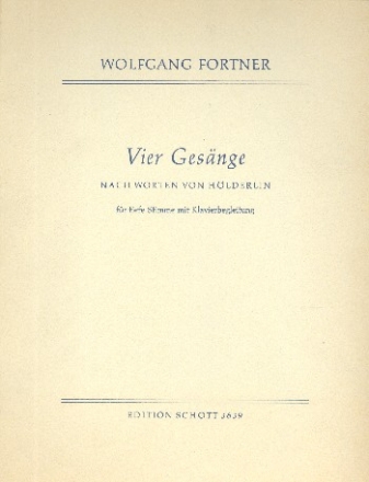 4 Gesnge fr Gesang (mittel) und Klavier