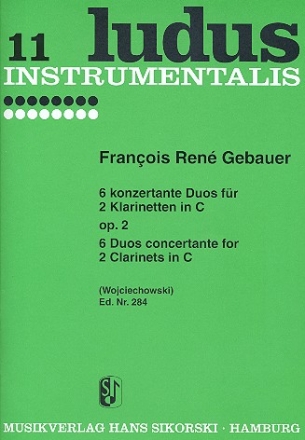 6 konzertante Duos op.2 fr 2 Klarinetten in C Spielpartitur