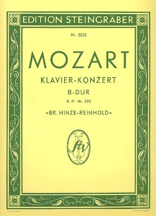 Konzert B-Dur KV595 fr Klavier und Orchester fr 2 Klaviere