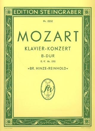 Konzert B-Dur KV595 fr Klavier und Orchester fr 2 Klaviere