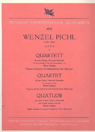 Streichquartett op.2,4 fr 2 Violinen, Viola und Violoncello Stimmen
