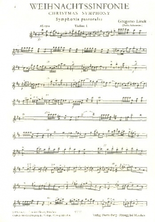 Weihnachtssinfonie fr Streicher Violine 1