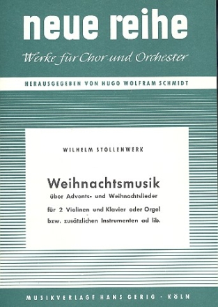 Weihnachtsmusik fr 2 Violinen und Klavier (Instrumente ad lib) Partitur (= Orgel)