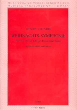 Weihnachtssinfonie op.1,12 fr Streichorchester und Bc Partitur (= Cembalo)