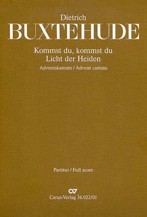 Kommst du, kommst du, Licht der Heiden BuxWV66 fr 3 Singstimmen (SSB), Streicher und Bc Partitur