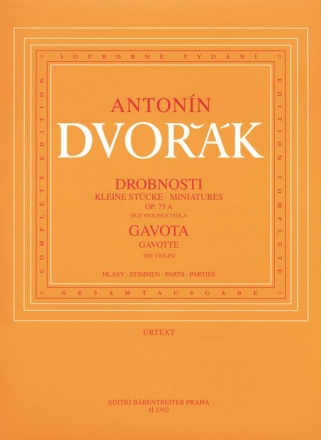Kleine Stcke op.75a  fr (2 Violinen und Viola) und Gavotte (3 Violinen) Stimmen