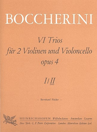 6 Trios op.4 Band 2 (Nr.4-6) fr 2 Violinen und Violoncello Stimmen