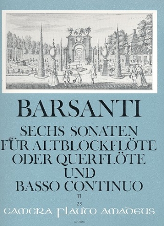 6 Sonaten op.1 Band 2 (Nr.4-6) fr Altblockflte (Flte) und Bc