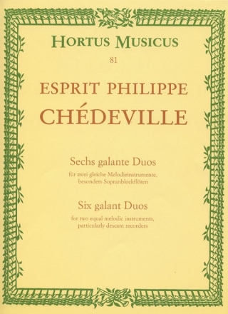 6 galante Duos  fr 2 gleiche Melodieinstrumente Partitur