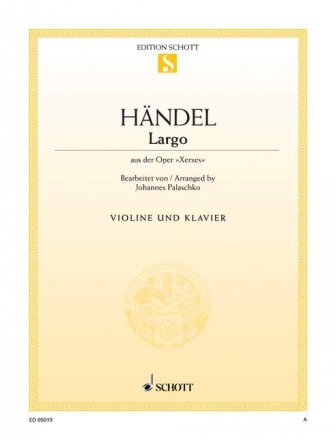 Largo aus der Oper 'Xerxes' fr Violine und Klavier