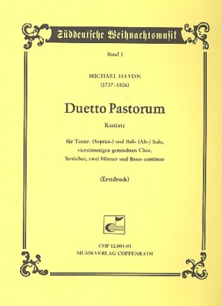 DUETTO PASTORUM KANTATE FUER TENOR, BASS, CHOR UND ORCHESTER PARTITUR