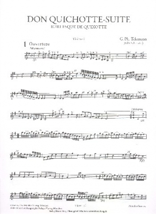 Don Quichotte Suite fr Streicher Violine 1