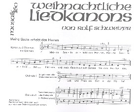 Weihnachtliche Liedkanons zu 3 Stimmen mit Ostinato Mosaik 160