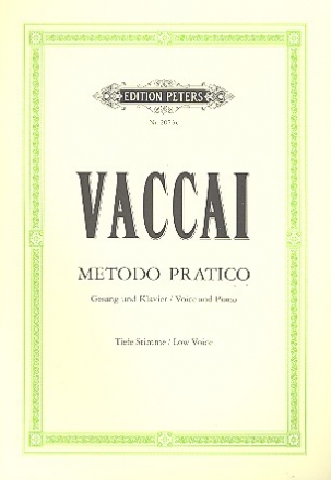 Metodo pratico di canto italiano fr tiefe Stimme und Klavier Gesangsstudien