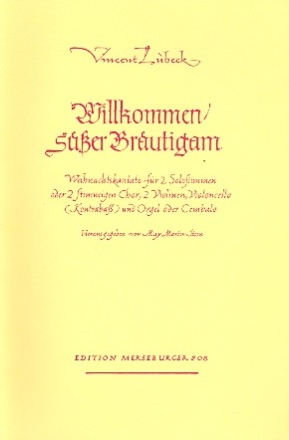 Willkommen ser Brutigam fr 2 Mezzosoprane und Streicher Partitur