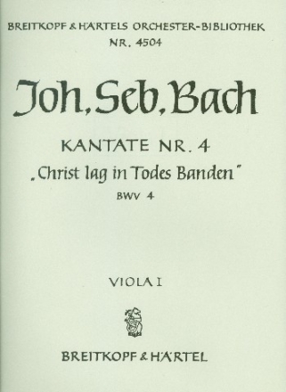 Christ lag in Todesbanden Kantate Nr.4 BWV4 Viola 1