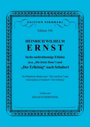 6 mehrstimmige Etden fr Violine solo